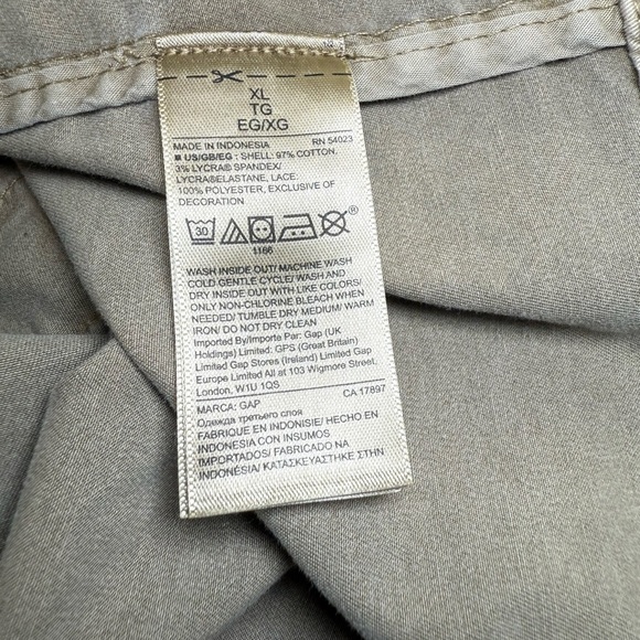 Gap Utility Jacket Khaki Women’s XL Black Lace Full Zip Draw String Belt EUC - Picture 11 of 11